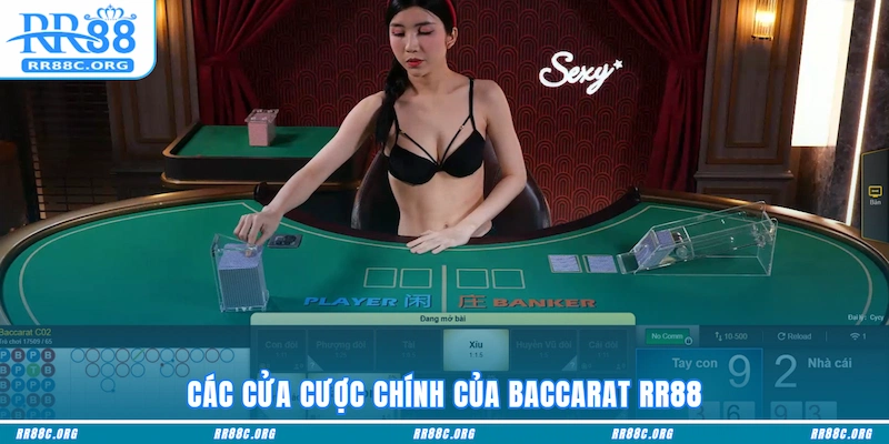 Các cửa cược chính của Baccarat RR88